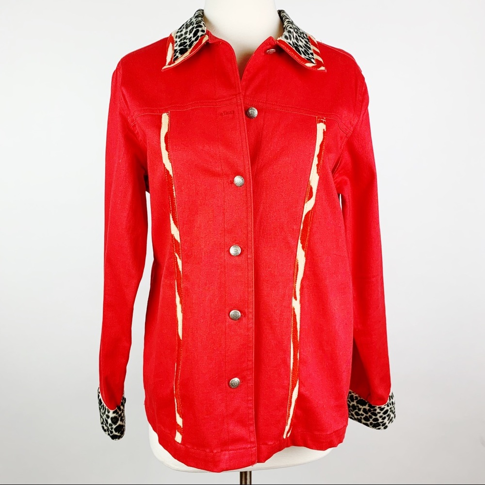 St. Joanne Animal Print Jacket Size Large